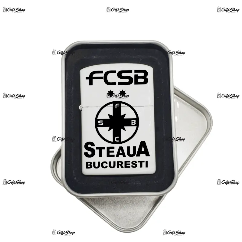 Fcsb steaua bucuresti, bricheta metalica gravata laser cu mesaj